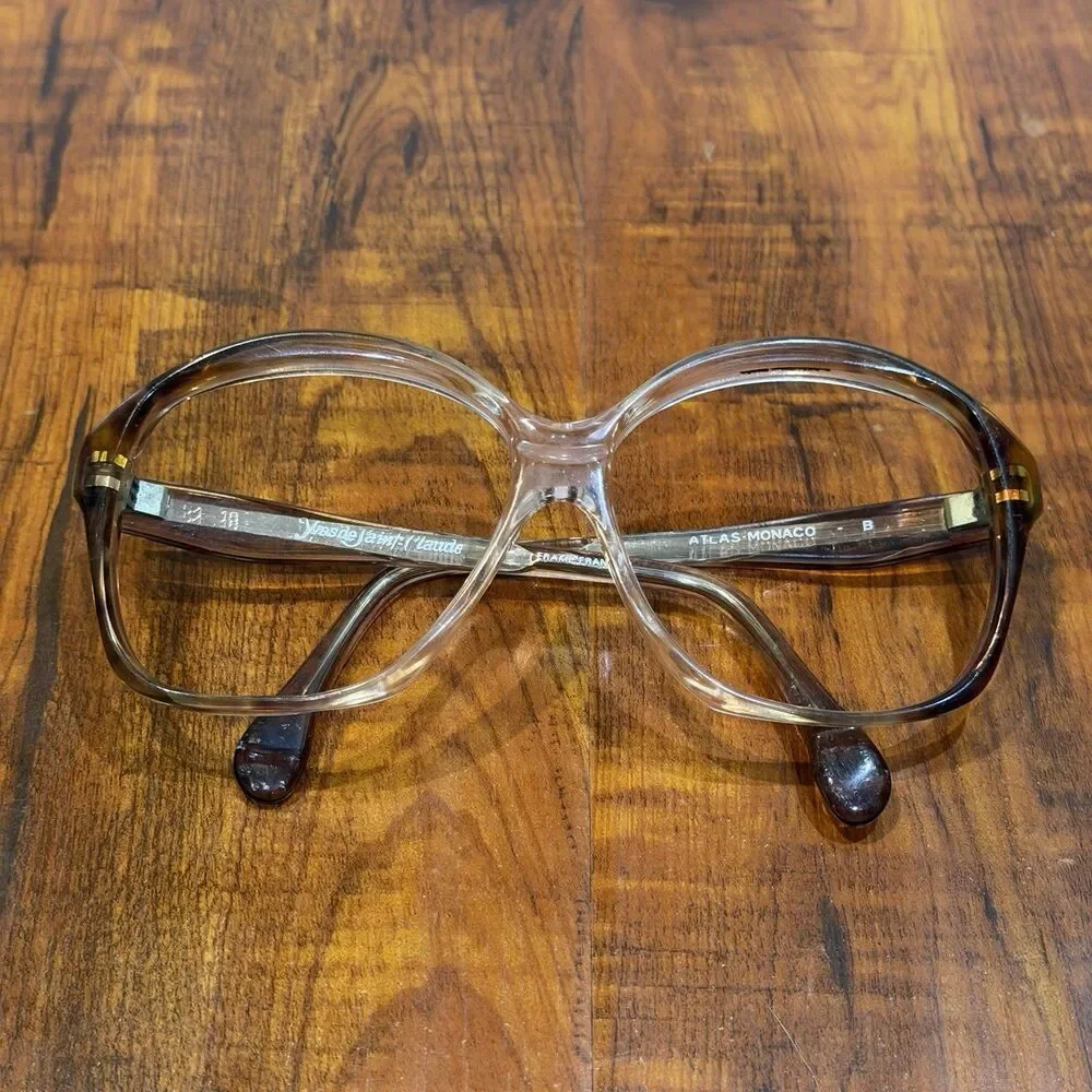 Rare Vintage Yves de Saint Claude 54-18 Brown Atlas Monaco Eyeglass Frames Only